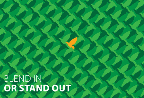 Grafisch ontwerp: blend in or stand out